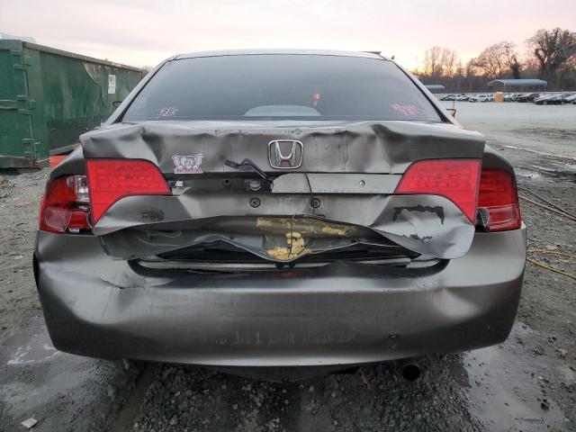 1HGFA168X6L020680 - 2006 HONDA CIVIC EX GRAY photo 6