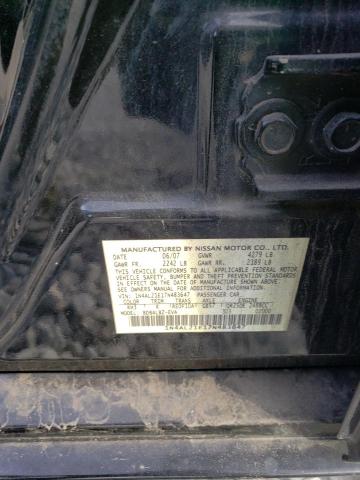 1N4AL21E17N483647 - 2007 NISSAN ALTIMA 2.5 BLACK photo 12