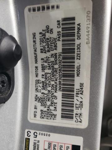 1NXBR32E58Z032791 - 2008 TOYOTA COROLLA CE SILVER photo 13