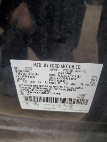 1FM5K8ABXLGC01166 - 2020 FORD EXPLORER POLICE INTERCEPTOR 黑色 照片 13