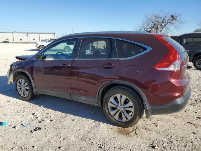 5J6RM3H78DL042610 - 2013 HONDA CR-V EXL BURGUNDY photo 2