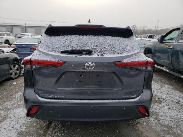 5TDGZRBH8LS006254 - 2020 TOYOTA HIGHLANDER XLE GRAY photo 6
