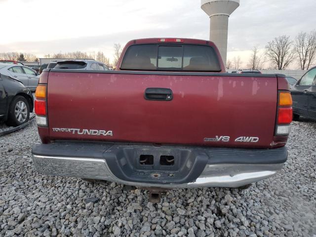 5TBBT44124S447032 - 2004 TOYOTA TUNDRA ACCESS CAB SR5 BURGUNDY photo 6