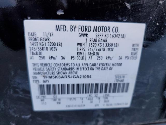 1FM5K8AR5JGA21054 - 2018 FORD EXPLORER POLICE INTERCEPTOR BLACK photo 14