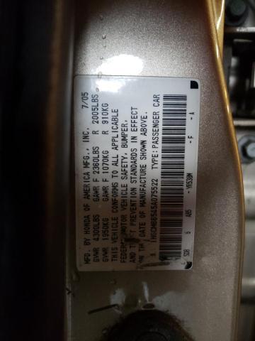 1HGCM66545A075522 - 2005 HONDA ACCORD EX GOLD photo 13