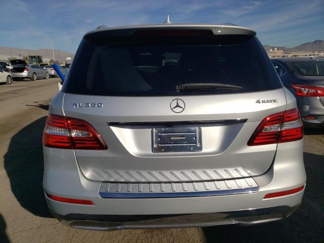 4JGDA5HBXCA030764 - 2012 MERCEDES-BENZ ML 350 4MATIC SILVER photo 6