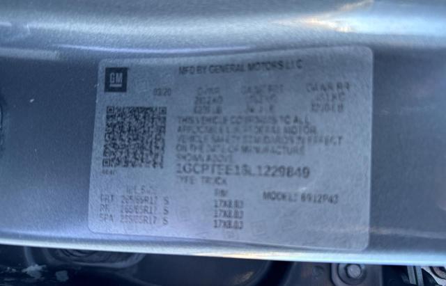 1GCPTEE16L1229849 - 2020 CHEVROLET COLORADO ZR2 BLUE photo 10