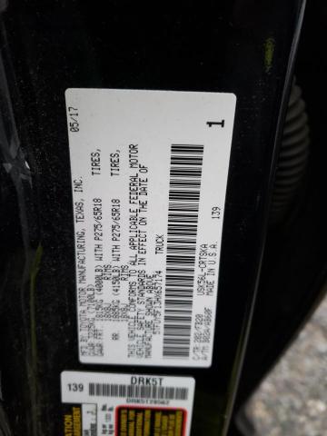 5TFUY5F13HX657174 - 2017 TOYOTA TUNDRA DOUBLE CAB SR/SR5 BLACK photo 12