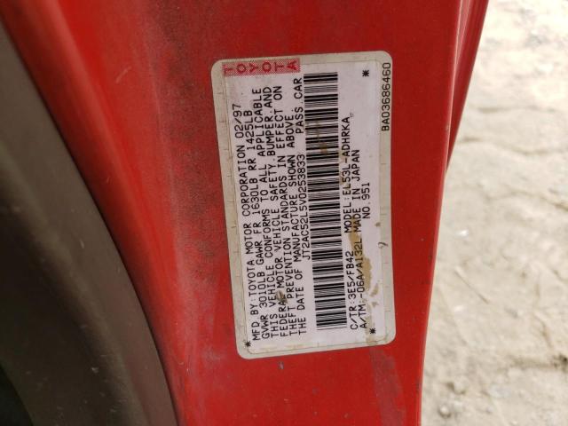 JT2AC52L5V0253833 - 1997 TOYOTA TERCEL CE RED photo 12