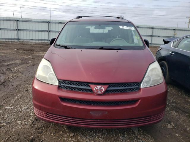 5TDZA23C84S049696 - 2004 TOYOTA SIENNA CE MAROON photo 5