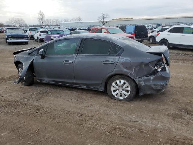 2HGFB2F54CH596816 - 2012 HONDA CIVIC LX GRAY photo 2