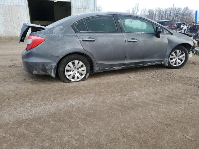 2HGFB2F54CH596816 - 2012 HONDA CIVIC LX GRAY photo 3