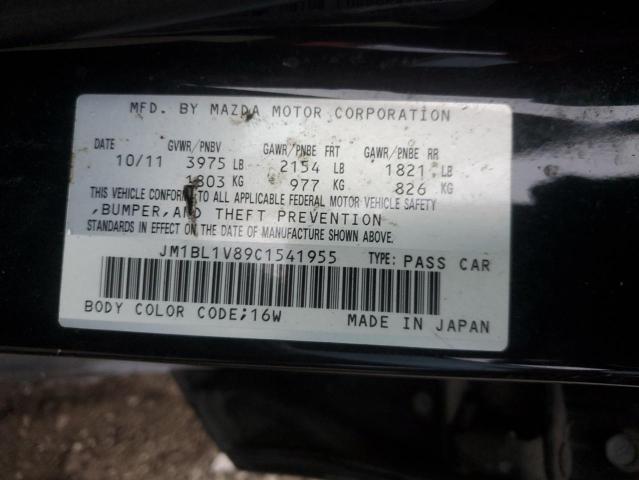 JM1BL1V89C1541955 - 2012 MAZDA 3 I BLACK photo 12