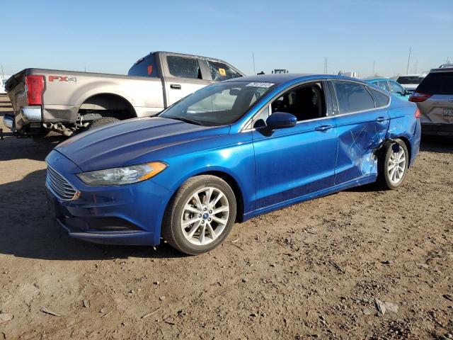 3FA6P0H77HR259271 - 2017 FORD FUSION SE BLUE photo 1