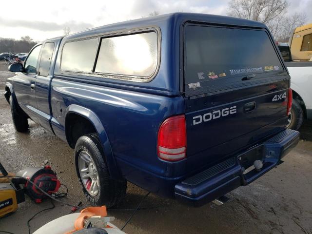 1B7GG32N12S527279 - 2002 DODGE DAKOTA SPORT BLUE photo 2