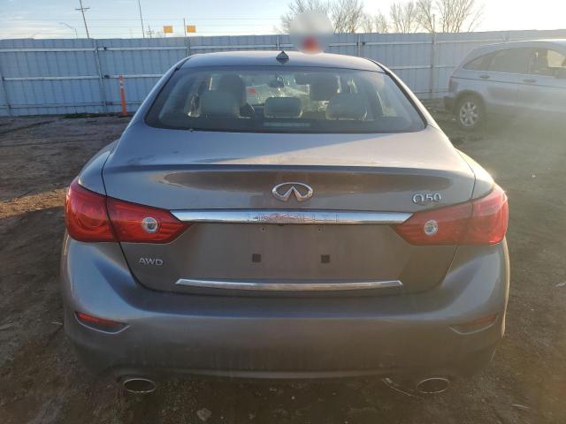 JN1BV7AR3EM692399 - 2014 INFINITI Q50 BASE GRAY photo 6