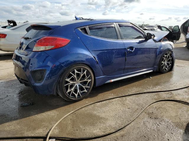 KMHTC6AE6FU242354 - 2015 HYUNDAI VELOSTER TURBO BLUE photo 3