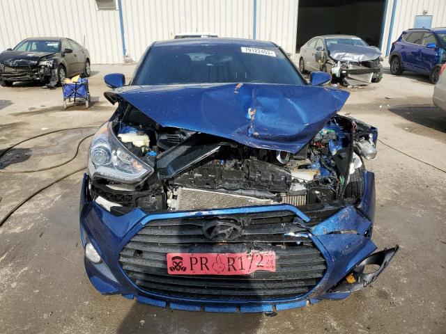 KMHTC6AE6FU242354 - 2015 HYUNDAI VELOSTER TURBO BLUE photo 5