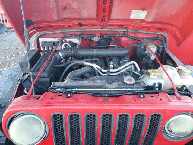 1J4FA39S45P341553 - 2005 JEEP WRANGLER X RED photo 11