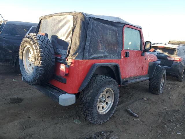 1J4FA39S45P341553 - 2005 JEEP WRANGLER X RED photo 3