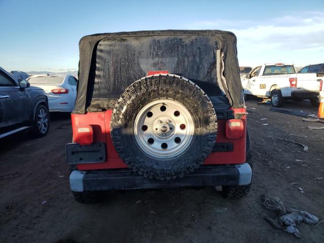 1J4FA39S45P341553 - 2005 JEEP WRANGLER X RED photo 6