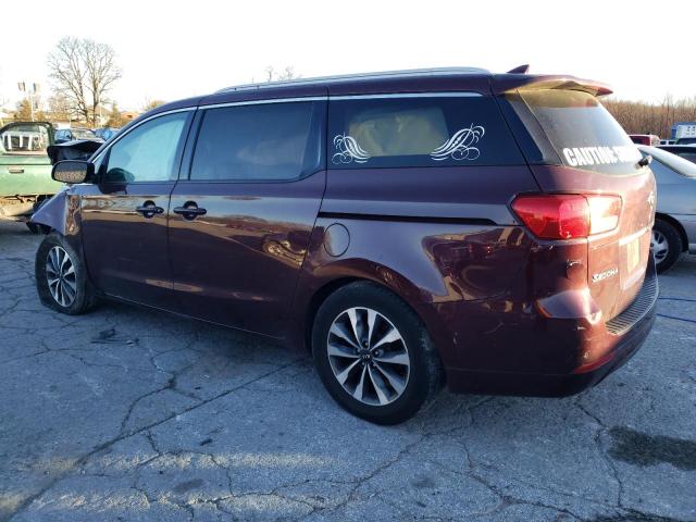 KNDMC5C19F6079507 - 2015 KIA SEDONA EX MAROON photo 2