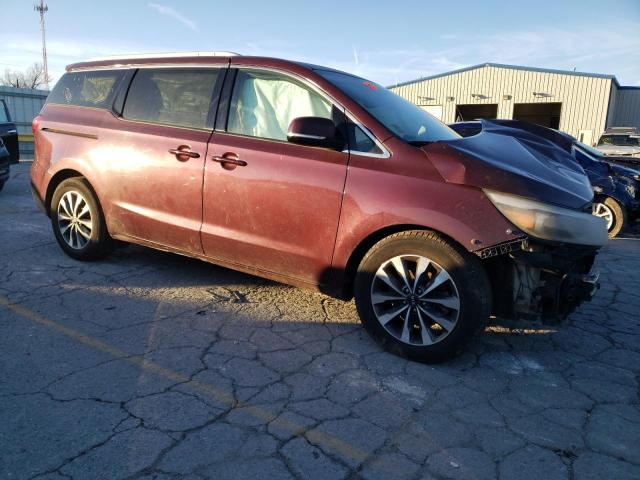 KNDMC5C19F6079507 - 2015 KIA SEDONA EX MAROON photo 4