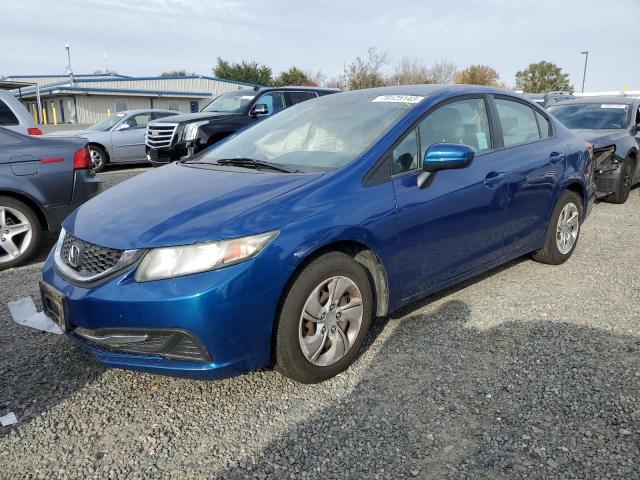 19XFB2F59EE221291 - 2014 HONDA CIVIC LX BLUE photo 1