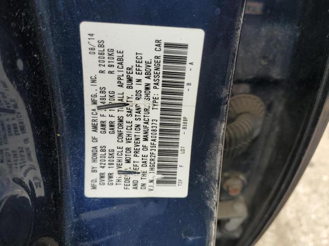 1HGCR2F35FA008373 - 2015 HONDA ACCORD LX BLUE photo 12