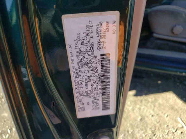 5TBRT34113S369625 - 2003 TOYOTA TUNDRA ACCESS CAB SR5 GREEN photo 12