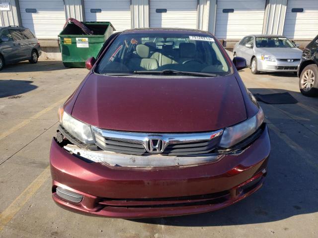 2HGFB2F98CH572733 - 2012 HONDA CIVIC EXL BURGUNDY photo 5