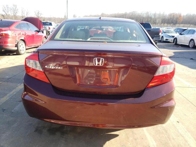 2HGFB2F98CH572733 - 2012 HONDA CIVIC EXL BURGUNDY photo 6