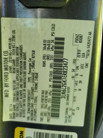 3LN6L2GK1ER823477 - 2014 LINCOLN MKZ CHARCOAL photo 12