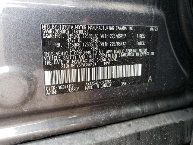 2T3F1RFV5PW368484 - 2023 TOYOTA RAV4 LE GRAY photo 13