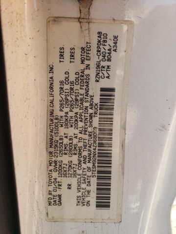 5TESM92NX4Z368069 - 2004 TOYOTA TACOMA XTRACAB PRERUNNER თეთრი ფოტო 13