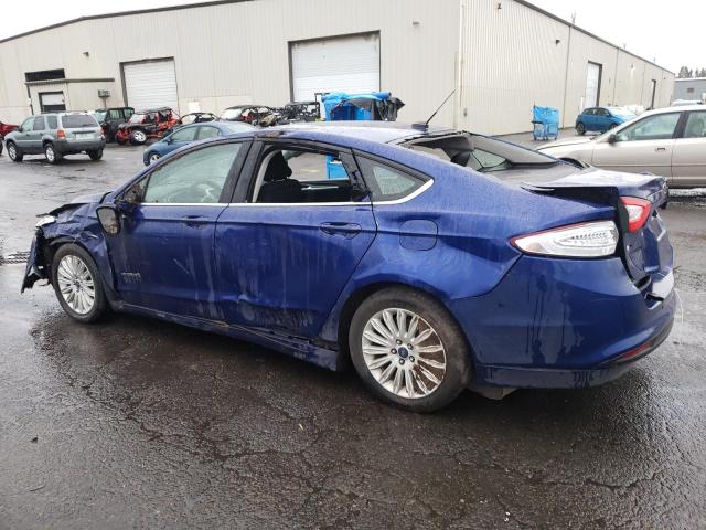 3FA6P0LU0GR359935 - 2016 FORD FUSION SE HYBRID BLUE photo 2