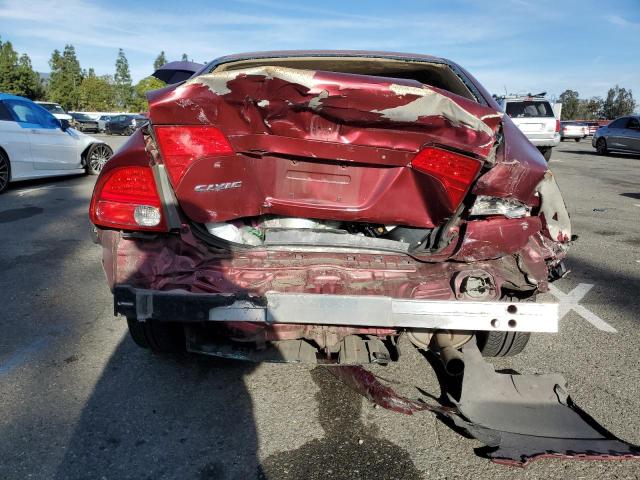 1HGFA16508L091153 - 2008 HONDA CIVIC LX MAROON photo 6