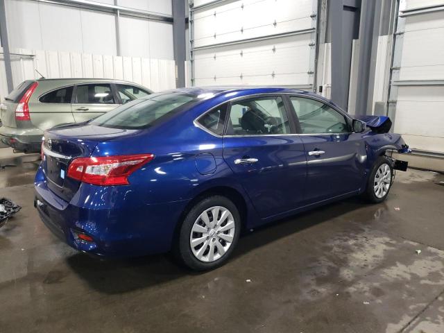 3N1AB7AP4KY252106 - 2019 NISSAN SENTRA S BLUE photo 3