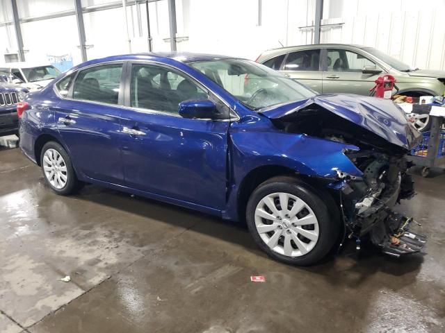 3N1AB7AP4KY252106 - 2019 NISSAN SENTRA S BLUE photo 4