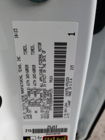 5TFMC5DB5RX045151 - 2024 TOYOTA TUNDRA CREWMAX PLATINUM 白色 照片 12