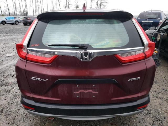 2HKRW6H38HH204227 - 2017 HONDA CR-V LX BURGUNDY photo 6