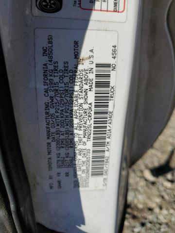 5TETX22N85Z065733 - 2005 TOYOTA TACOMA ACCESS CAB თეთრი ფოტო 13