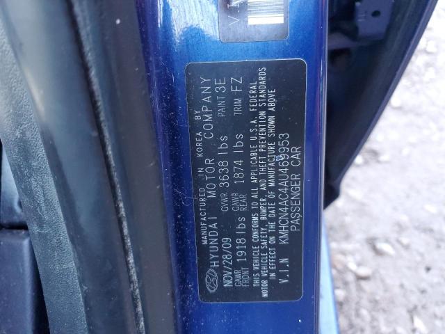 KMHCN4AC4AU469953 - 2010 HYUNDAI ACCENT GLS BLUE photo 12