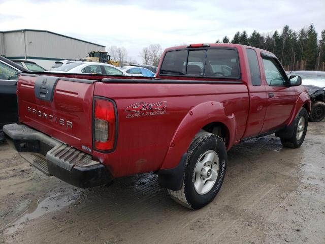 1N6ED26Y52C388747 - 2002 NISSAN FRONTIER KING CAB XE RED photo 3