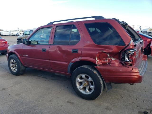 4S2DM58W914313588 - 2001 ISUZU RODEO S RED photo 2