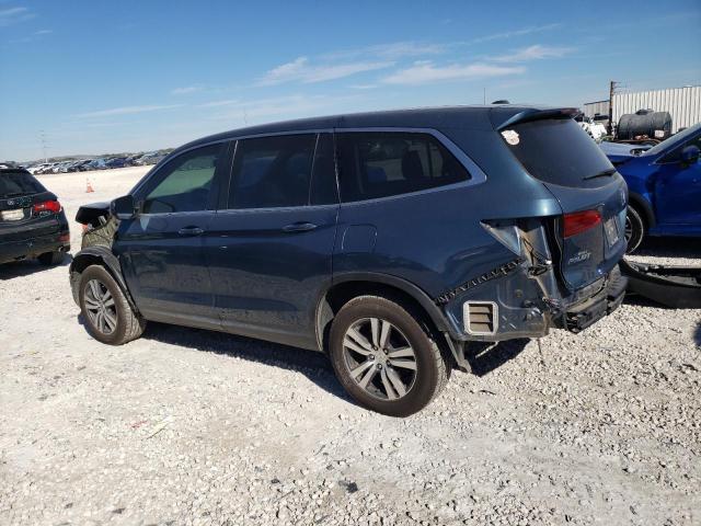 5FNYF6H57HB050637 - 2017 HONDA PILOT EXL BLUE photo 2