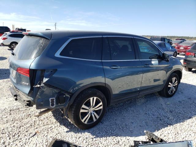 5FNYF6H57HB050637 - 2017 HONDA PILOT EXL BLUE photo 3