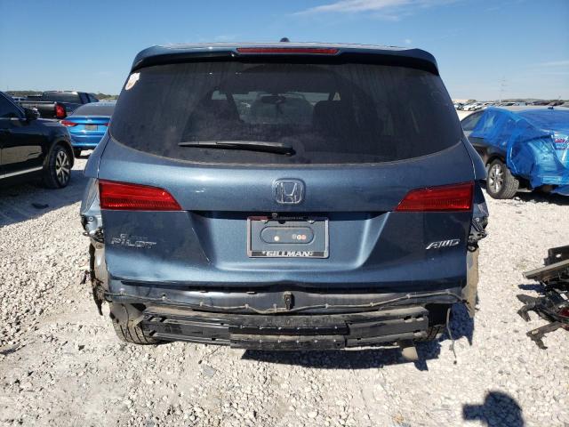 5FNYF6H57HB050637 - 2017 HONDA PILOT EXL BLUE photo 6