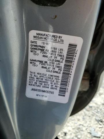 JN8AR05Y4WW253745 - 1998 NISSAN PATHFINDER LE 银色 照片 13