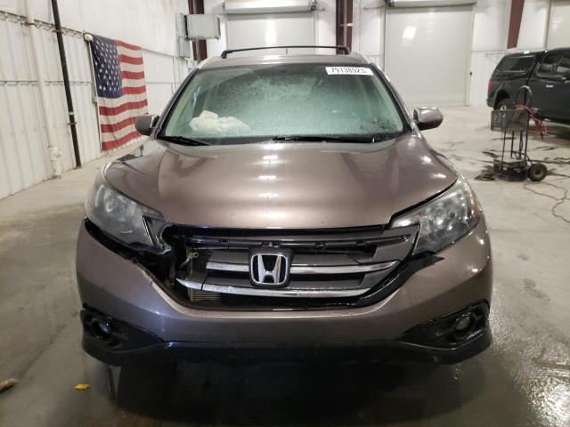 2HKRM4H78EH683452 - 2014 HONDA CR-V EXL BROWN photo 5